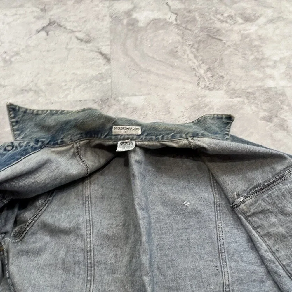 Vintage Guess Georges Marciano Denim Jean Jacket Mens Size Large 80s Big‎ Logo